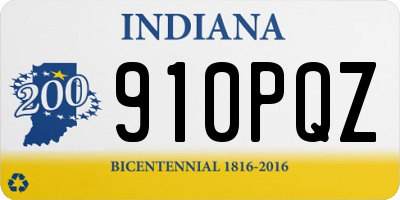 IN license plate 910PQZ