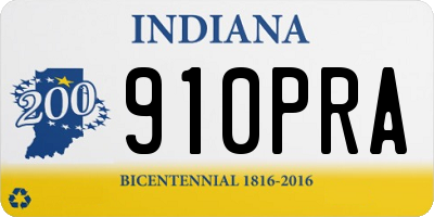 IN license plate 910PRA
