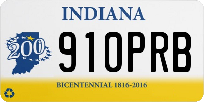 IN license plate 910PRB