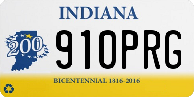 IN license plate 910PRG