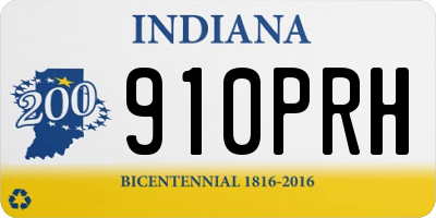 IN license plate 910PRH