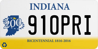 IN license plate 910PRI