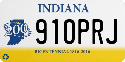 IN license plate 910PRJ
