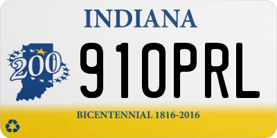 IN license plate 910PRL