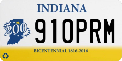 IN license plate 910PRM