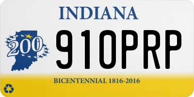 IN license plate 910PRP