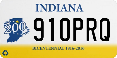 IN license plate 910PRQ