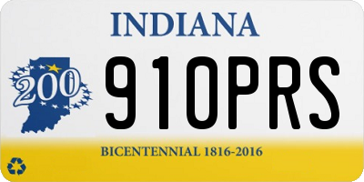 IN license plate 910PRS