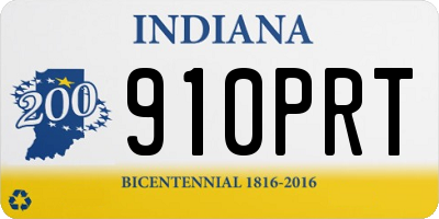 IN license plate 910PRT