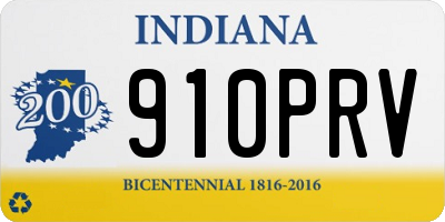 IN license plate 910PRV