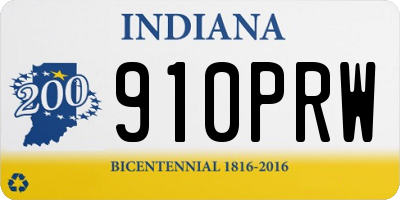 IN license plate 910PRW