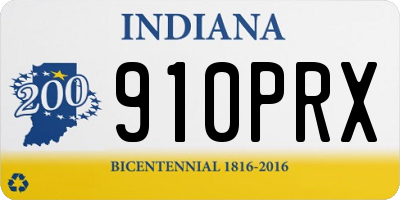 IN license plate 910PRX
