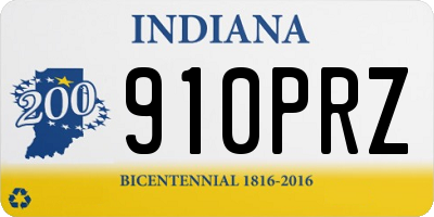 IN license plate 910PRZ