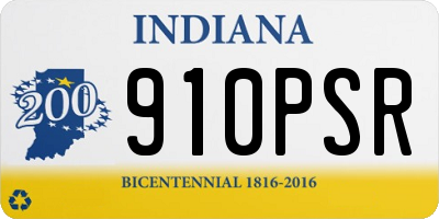 IN license plate 910PSR
