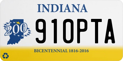 IN license plate 910PTA