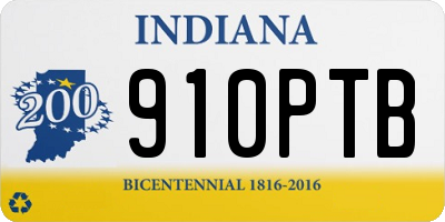 IN license plate 910PTB