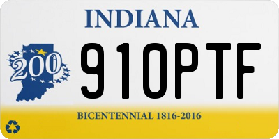 IN license plate 910PTF