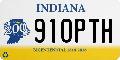 IN license plate 910PTH