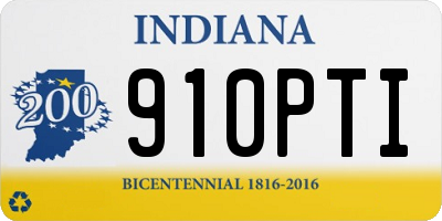 IN license plate 910PTI