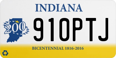 IN license plate 910PTJ