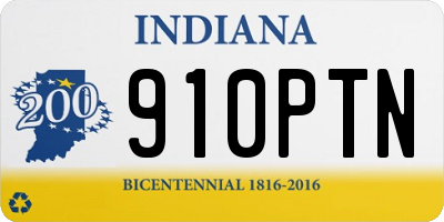 IN license plate 910PTN