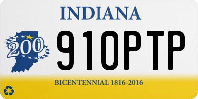 IN license plate 910PTP