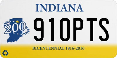 IN license plate 910PTS