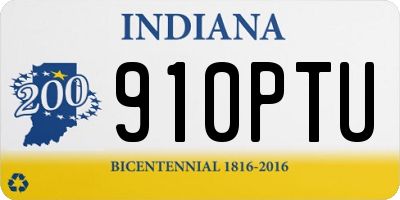 IN license plate 910PTU