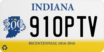 IN license plate 910PTV