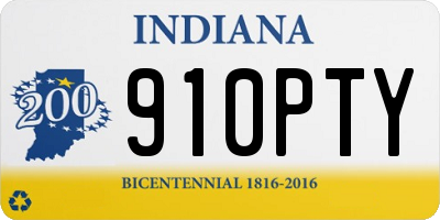 IN license plate 910PTY