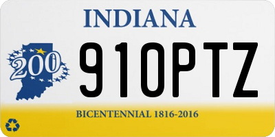 IN license plate 910PTZ