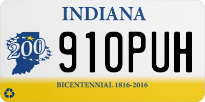 IN license plate 910PUH