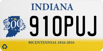IN license plate 910PUJ