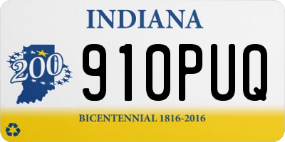 IN license plate 910PUQ