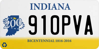 IN license plate 910PVA