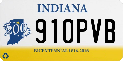 IN license plate 910PVB