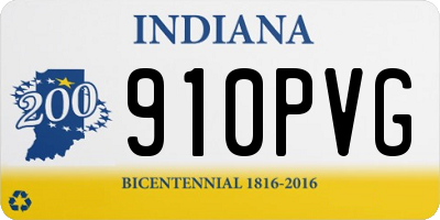 IN license plate 910PVG