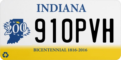 IN license plate 910PVH