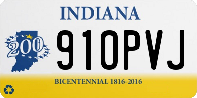 IN license plate 910PVJ