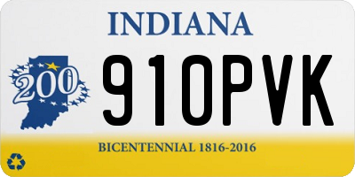 IN license plate 910PVK