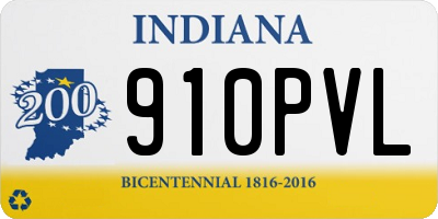 IN license plate 910PVL
