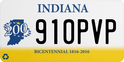 IN license plate 910PVP