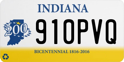 IN license plate 910PVQ