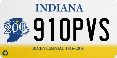 IN license plate 910PVS