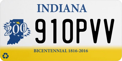IN license plate 910PVV