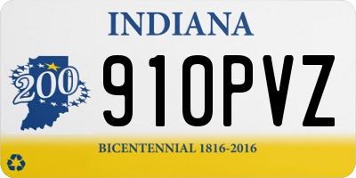 IN license plate 910PVZ