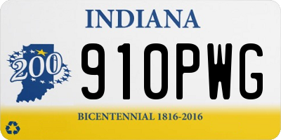 IN license plate 910PWG