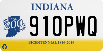IN license plate 910PWQ