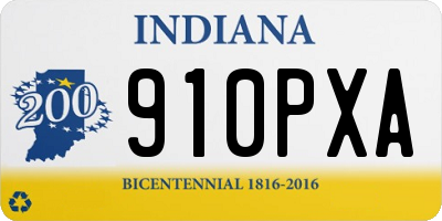 IN license plate 910PXA