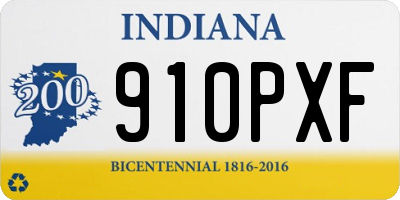 IN license plate 910PXF